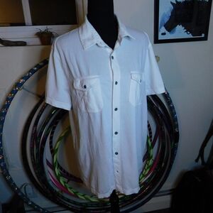 Calvin Klein Jeans White Casual Button Down Shirt